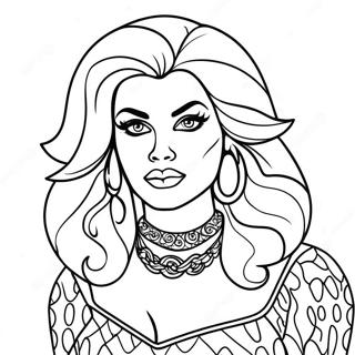 Drag Queen Coloring Page 48633-38817