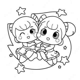 Little Twin Stars Coloring Page 48673-38850