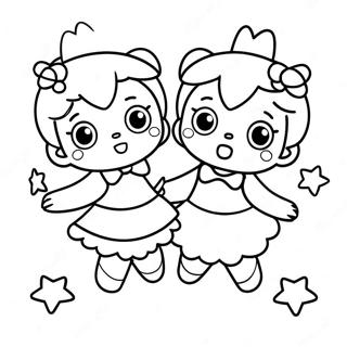 Little Twin Stars Coloring Page 48673-38852