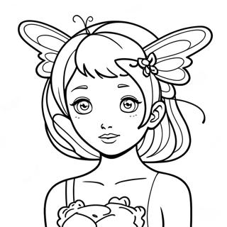 Shinobu With Butterfly Coloring Page 4867-4001