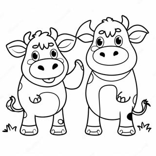 Funny Cows Coloring Page 48734-38901