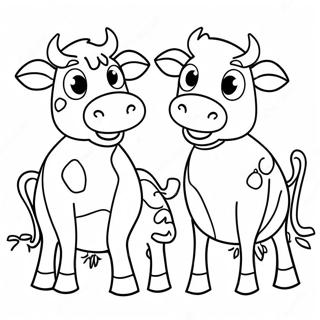 Funny Cows Coloring Page 48734-38902