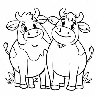 Funny Cows Coloring Page 48734-38904