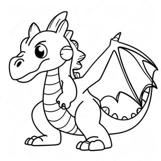 Fire Breathing Dragon Pokemon Coloring Page 48744-38911