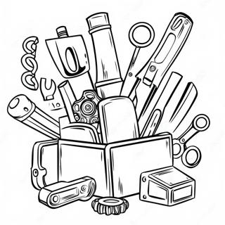 Mechanic Tools Coloring Page 48763-38924