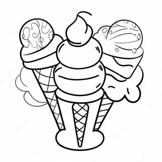 Delicious Ice Cream Sundae Coloring Page 48774-38931