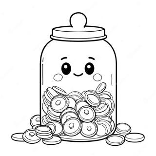 Cute Savings Jar Coloring Page 4877-4010