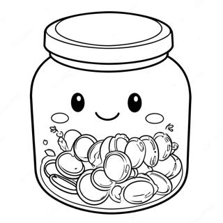 Cute Savings Jar Coloring Page 4877-4011