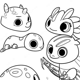 How To Train Your Dragon Triple Strike Coloring Page 48803-38952