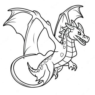 Triple Strike Dragon In Flight Coloring Page 48804-38953