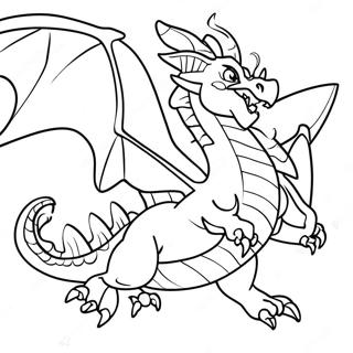 Triple Strike Dragon In Flight Coloring Page 48804-38955