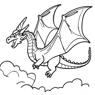 Triple Strike Dragon In Flight Coloring Page 48804-38956