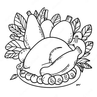 Thanksgiving Feast Coloring Page 48823-38970