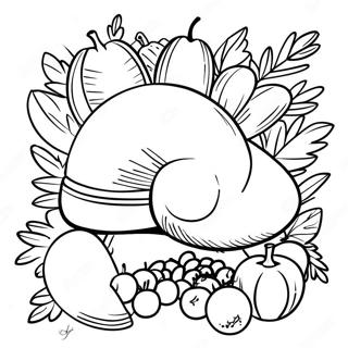 Thanksgiving Feast Coloring Page 48823-38971