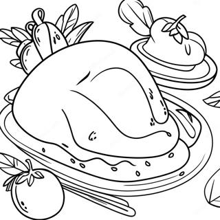 Thanksgiving Feast Coloring Page 48823-38972