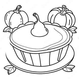 Delicious Pumpkin Pie Coloring Page 48824-38977