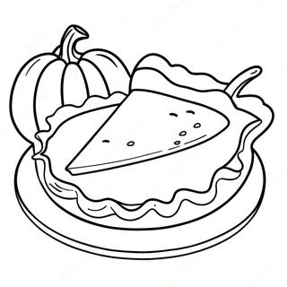 Delicious Pumpkin Pie Coloring Page 48824-38979