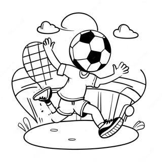 Boy Playing Soccer Coloring Page 48833-38973