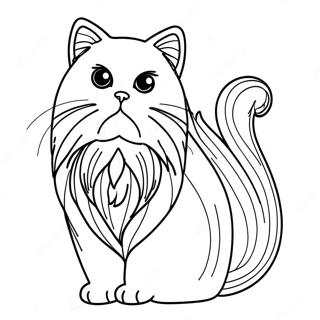 Persian Cat Coloring Pages