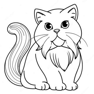 Persian Cat Coloring Page 48843-38984