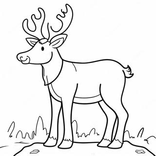 Reindeer For Adults Coloring Pages