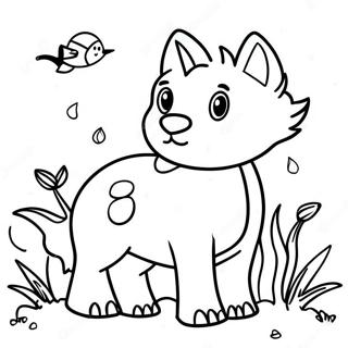 Easy Simple Animal Coloring Page 4886-4013