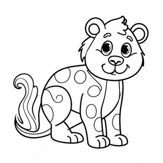 Easy Simple Animal Coloring Page 4886-4014