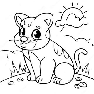 Easy Simple Animal Coloring Page 4886-4015