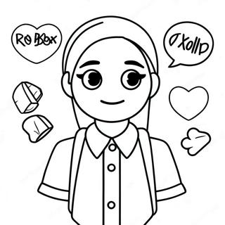 Roblox Preppy Girl Coloring Pages