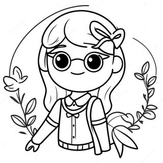 Cute Roblox Preppy Girl With Accessories Coloring Page 48874-39013