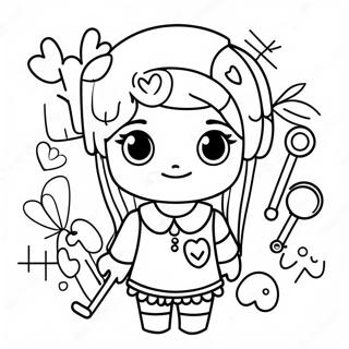 Cute Roblox Preppy Girl With Accessories Coloring Page 48874-39015