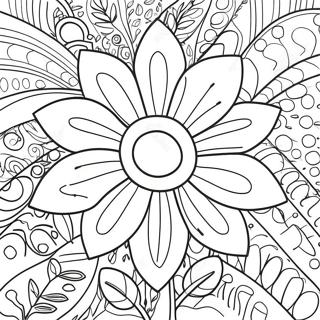 Easy Simple Flower Coloring Page 4887-4017