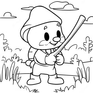 Funny Elmer Fudd Hunting Coloring Page 48884-39022