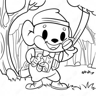 Funny Elmer Fudd Hunting Coloring Page 48884-39024