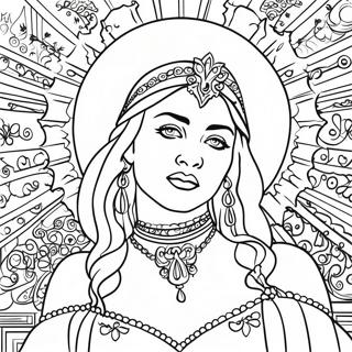 Madonna In A Glamorous Outfit Coloring Page 48894-39030