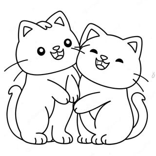 Cute Battle Cats In Action Coloring Page 48904-39038