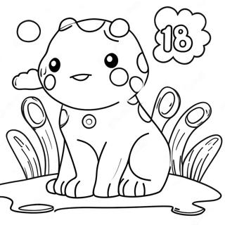 Number 18 Coloring Page 48913-39044