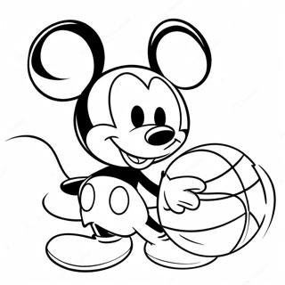 Mickey Mouse Basketball Coloring Page 48933-39058