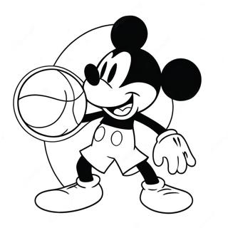 Mickey Mouse Basketball Coloring Page 48933-39059