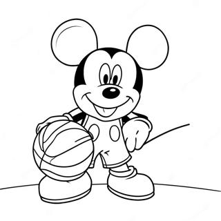 Mickey Mouse Basketball Coloring Page 48933-39060