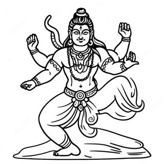 Colorful Shiva Dancing Coloring Page 48954-39077