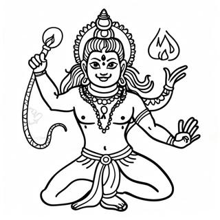 Colorful Shiva Dancing Coloring Page 48954-39080