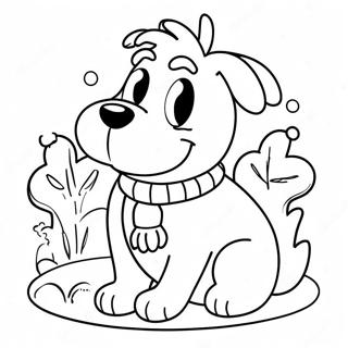 Winter Dog Coloring Page 48963-39086