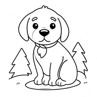 Winter Dog Coloring Page 48963-39088