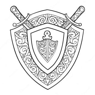 Colorful Sword And Shield Coloring Page 48974-39089