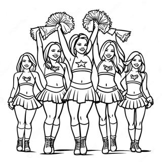 Dallas Cowboys Cheerleaders Coloring Page 4897-4026