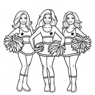 Dallas Cowboys Cheerleaders Coloring Page 4897-4027