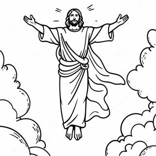 Jesus Ascension Coloring Page 49013-39130