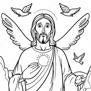 Jesus Ascension Coloring Page 49013-39132