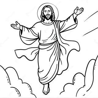 Joyful Jesus Ascending Coloring Page 49014-39123